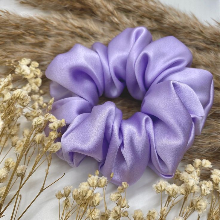 Satin Lavander Scrunchie